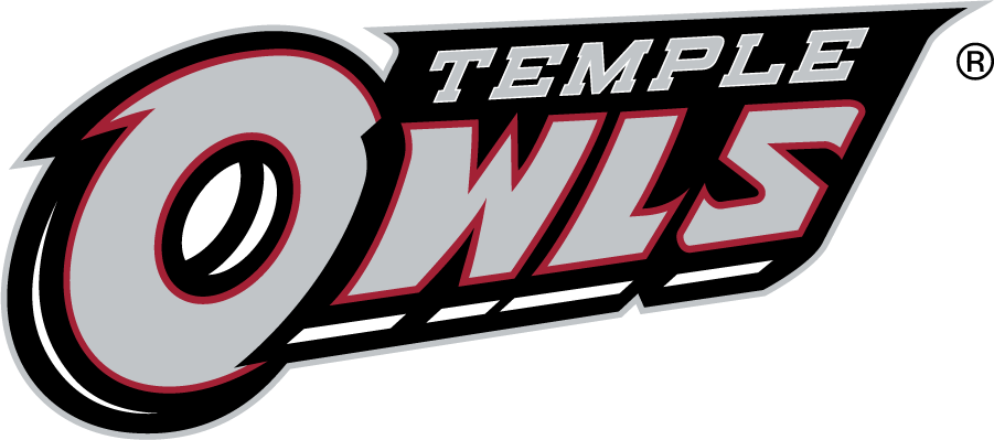 Temple Owls 2014-2020 Wordmark Logo v2 diy iron on heat transfer